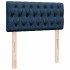 Cama box spring con colchón tela azul 80x200