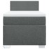 Cama box spring con colchón tela gris oscuro 90x190