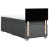 Cama box spring con colchón tela gris oscuro 90x190
