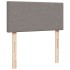 Cama box spring con colchón tela gris taupe 90x190