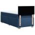 Cama box spring con colchón tela azul 90x190
