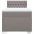 Cama box spring con colchón tela gris taupe 90x190