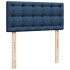 Cama box spring con colchón tela azul 90x190