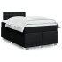Cama box spring con colchón tela negro 120x200