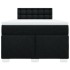 Cama box spring con colchón tela negro 120x200