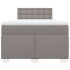 Cama box spring con colchón tela gris taupe 120x200