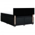 Cama box spring con colchón tela negro 140x190