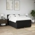 Cama box spring con colchón tela negro 160x200