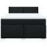 Cama box spring con colchón tela negro 160x200