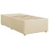 Cama box spring con colchón tela color crema 80x200