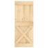 Puerta corredera con herrajes madera maciza de pino 85x210
