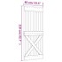 Puerta corredera con herrajes madera maciza de pino 85x210