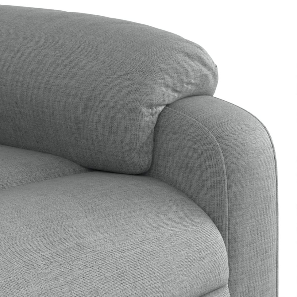 Sillón de masaje reclinable de pie de tela gris