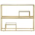 Mesa consola acero inoxidable dorado y vidrio