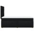 Cama box spring con colchón tela negro 90x200