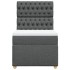 Cama box spring con colchón tela gris oscuro 90x200