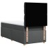 Cama box spring con colchón tela gris oscuro 90x200