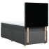 Cama box spring con colchón tela gris oscuro 90x200