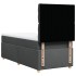 Cama box spring con colchón tela gris oscuro 100x200