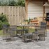 Set comedor jardín 7 pzas y cojines ratán sintético