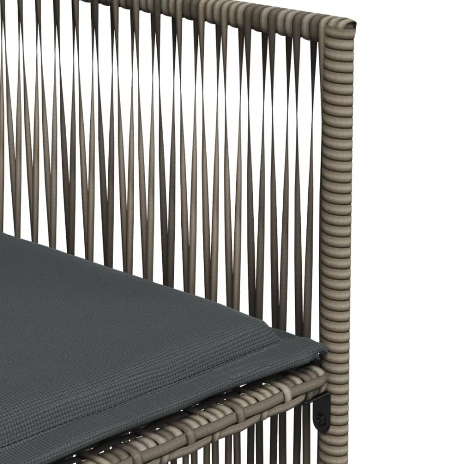 Set comedor jardín 7 pzas y cojines ratán sintético