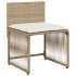 Set comedor de jardín 7 pzas con cojines ratán sintético