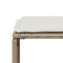 Set comedor de jardín 7 pzas con cojines ratán sintético