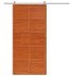 Puerta de granero madera maciza pino marrón miel 100x208