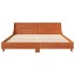 Cama sin colchón madera maciza de pino marrón cera 140x200