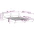 Cama sin colchón madera maciza de pino marrón cera 140x200