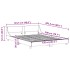 Estructura de cama sin colchón madera de pino blanca 120x200