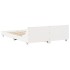 Estructura de cama sin colchón madera maciza blanca 120x190