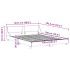 Estructura de cama sin colchón madera maciza blanca 120x190