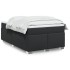 Cama box spring con colchón cuero sintético negro 120x200