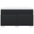 Cama box spring con colchón cuero sintético negro 120x200