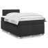 Cama box spring con colchón cuero sintético negro 120x200