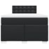 Cama box spring con colchón cuero sintético negro 120x200