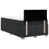 Cama box spring con colchón cuero sintético negro 120x200