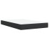 Cama box spring con colchón cuero sintético negro 120x200