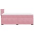 Cama box spring con colchón terciopelo rosa 80x200