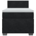 Cama box spring con colchón cuero sintético negro 90x190