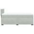 Cama box spring con colchón terciopelo gris claro 80x200