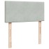 Cama box spring con colchón terciopelo gris claro 80x200