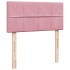 Cama box spring con colchón terciopelo rosa 90x200