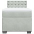 Cama box spring con colchón terciopelo gris claro 100x200