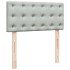 Cama box spring con colchón terciopelo gris claro 100x200