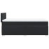 Cama box spring con colchón cuero sintético negro 90x190