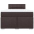 Cama box spring con colchón tela marrón oscuro 120x200