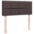 Cama box spring con colchón tela marrón oscuro 120x200