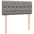 Cama box spring con colchón tela gris taupe 120x200